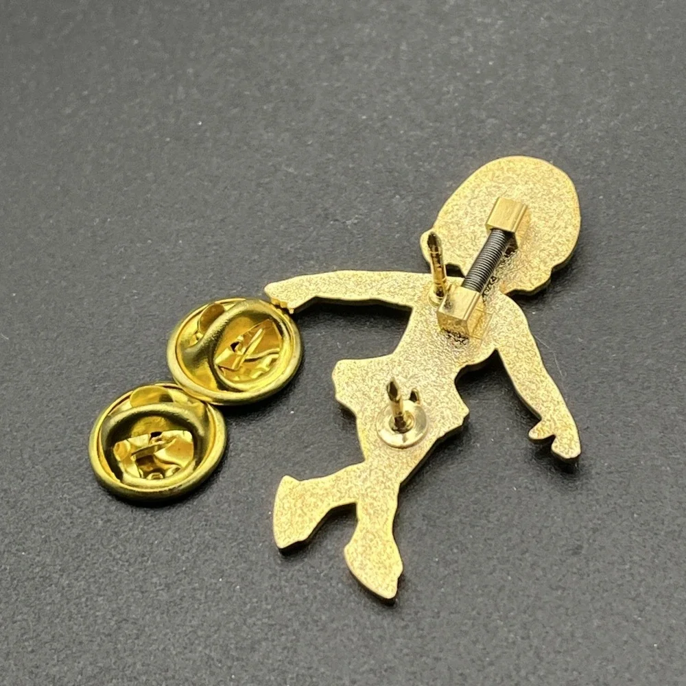 Katie Couric Today Show Olympics Figure Skating Bobbing Head Lapel Hat Pin RARE‎